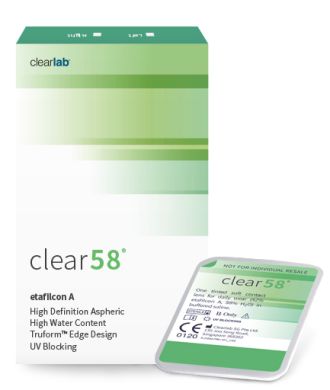 Контактні лінзи Clear 58 UV 6 шт., 8.7, -2,50