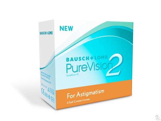 Pure Vision 2 For Astigmatism (3 шт.), 8.9, -5,00, -0.75, 180